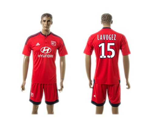 Lyon #15 Lavogez Away Soccer Club Jersey - Click Image to Close